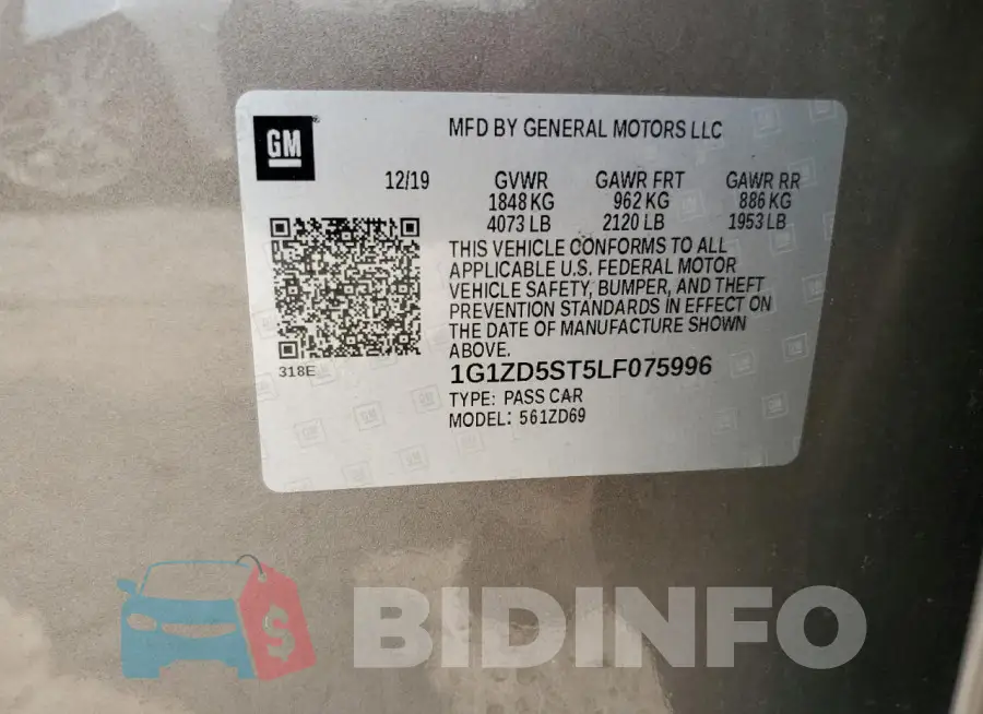 1G1ZD5ST5LF075996 Photo# 12