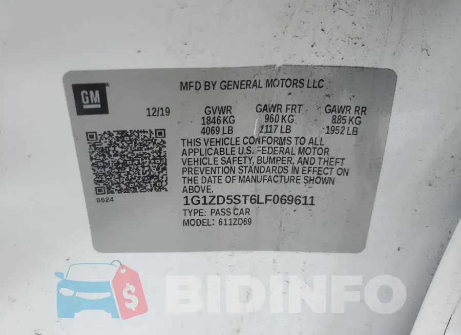 1G1ZD5ST6LF069611 Photo# 12