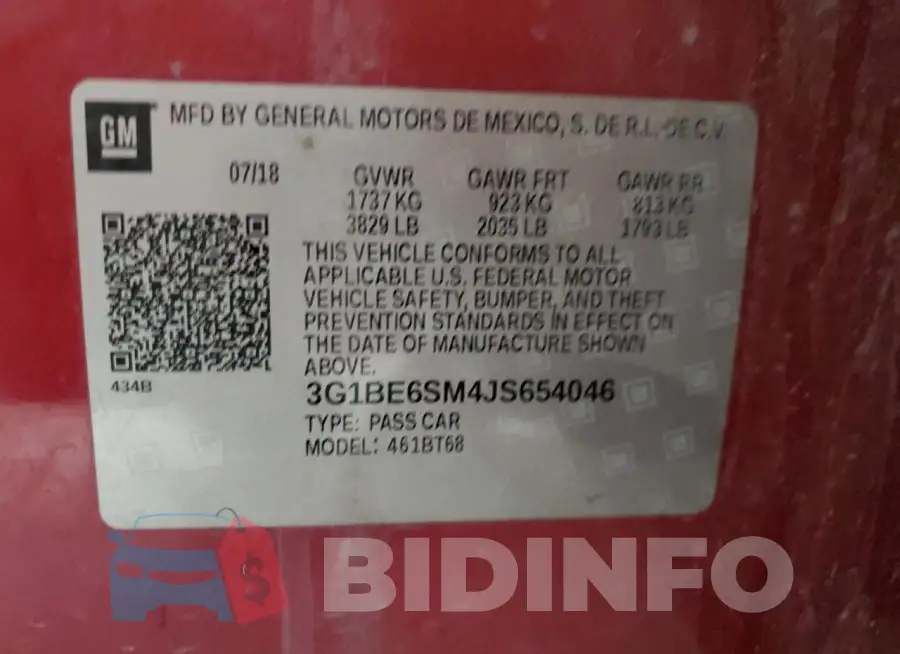 3G1BE6SM4JS654046 Photo# 12