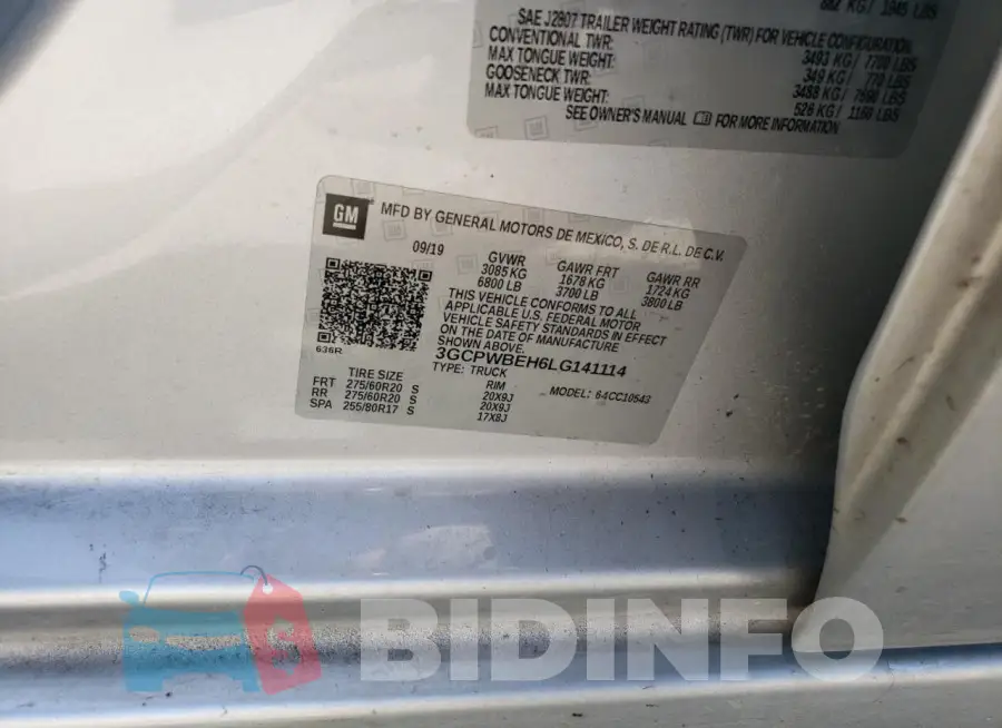 3GCPWBEH6LG141114 Photo# 12
