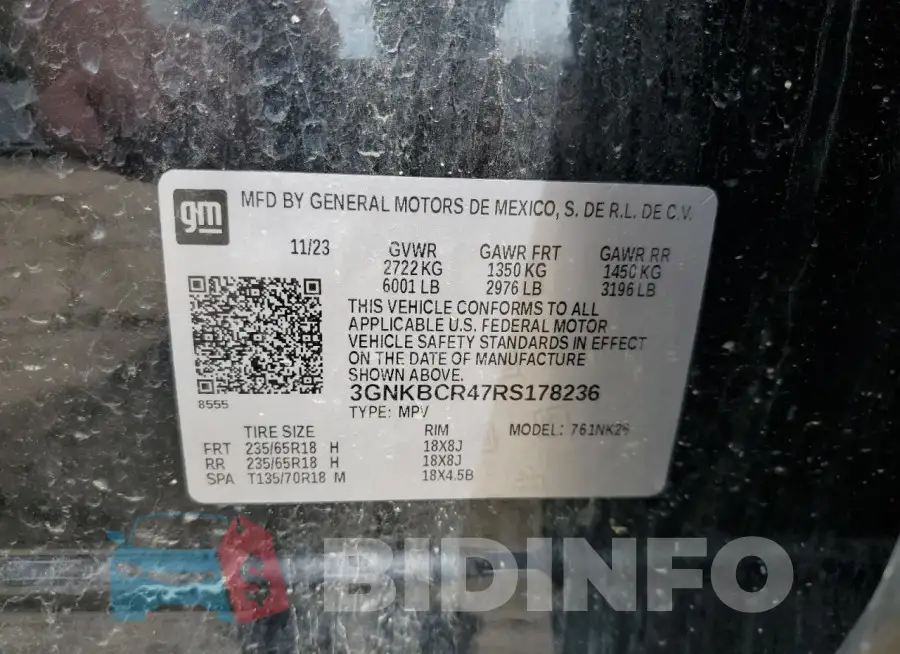 3GNKBCR47RS178236 Photo# 13