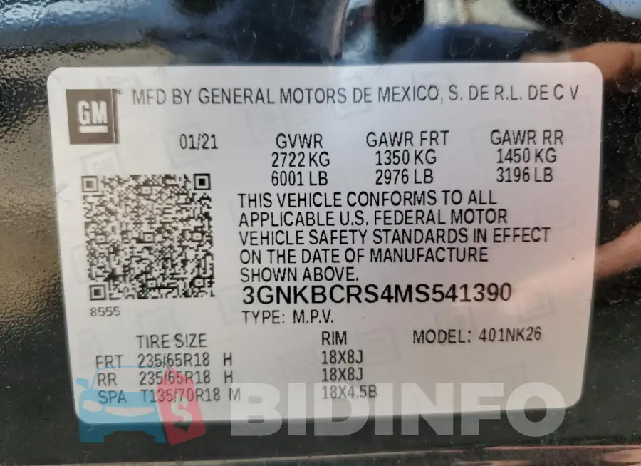 3GNKBCRS4MS541390 Photo# 13