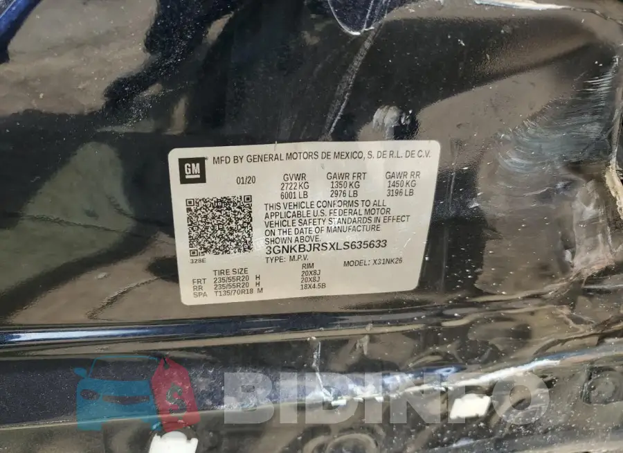3GNKBJRSXLS635633 Photo# 12