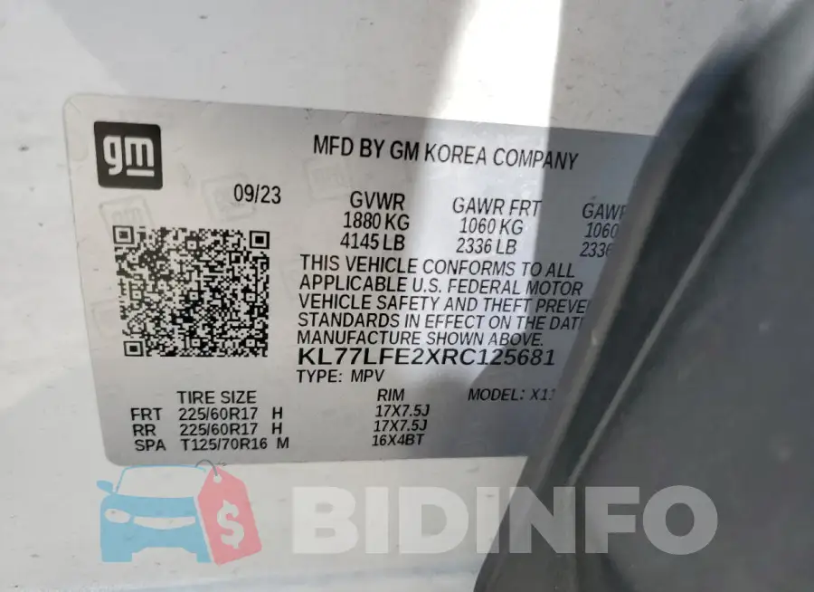 KL77LFE2XRC125681 Photo# 14