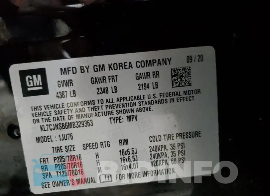 KL7CJNSB6MB329363 Photo# 14