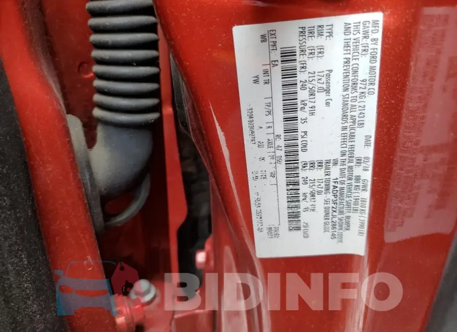 1FADP3F2XJL286145 Photo# 13