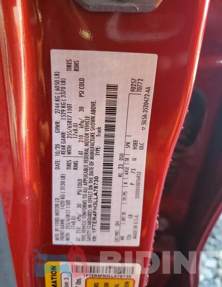 1FTER4FH3LLA78730 Photo# 13