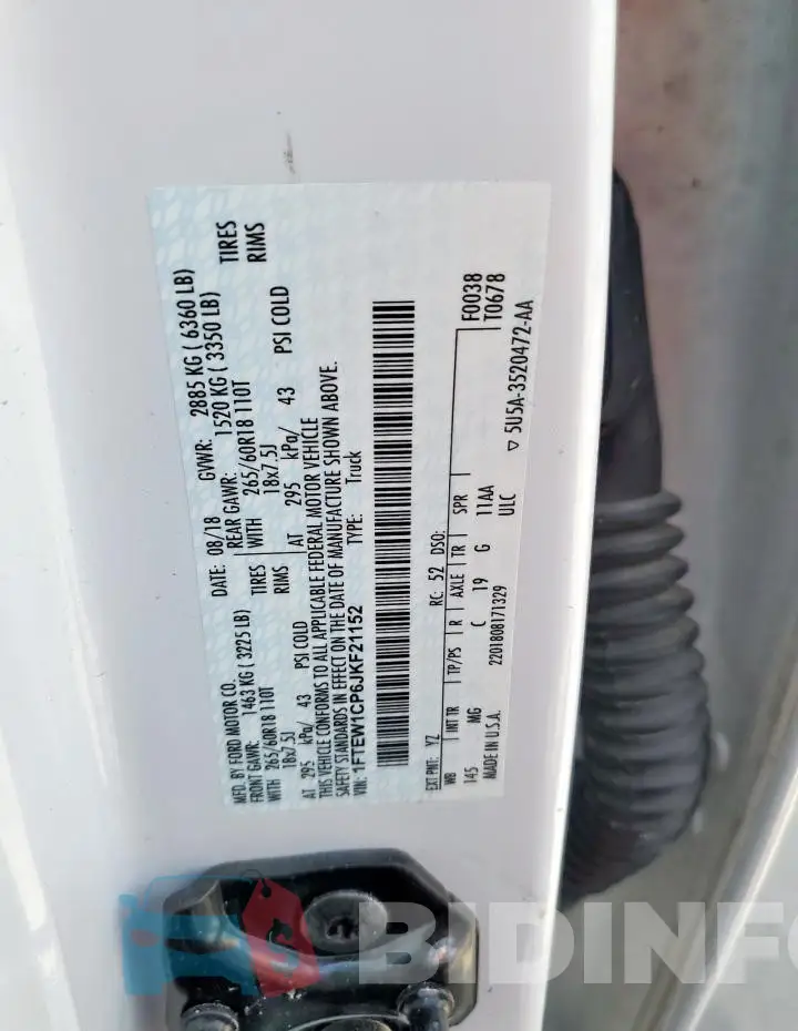 1FTEW1CP6JKF21152 Photo# 12