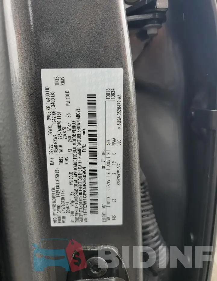 1FTEW1CP6NKE80964 Photo# 12