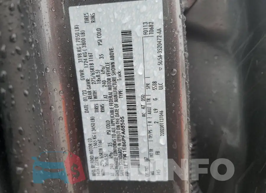 1FTFW1E86PFA65505 Photo# 12
