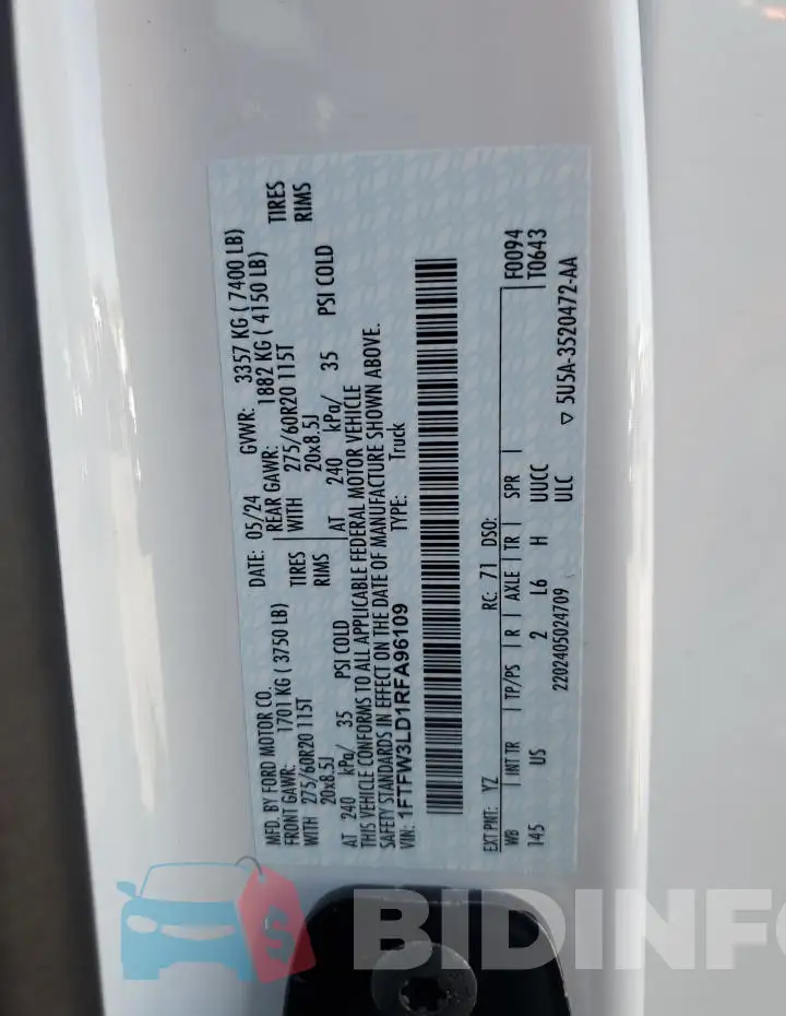 1FTFW3LD1RFA96109 Photo# 12