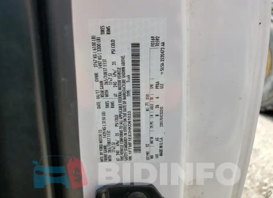 1FTMF1E83HKD61033 Photo# 12