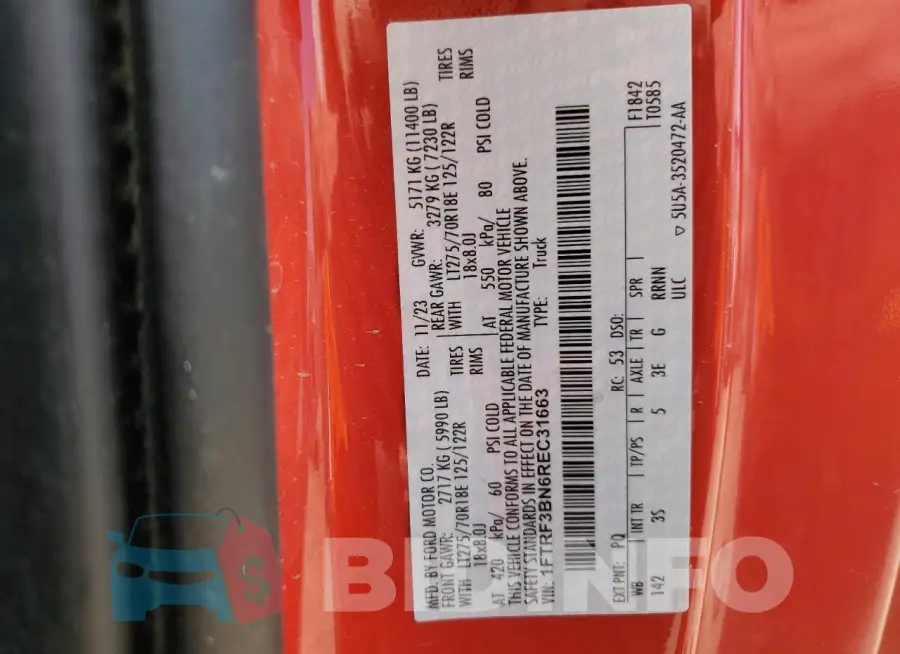 1FTRF3BN6REC31663 Photo# 12