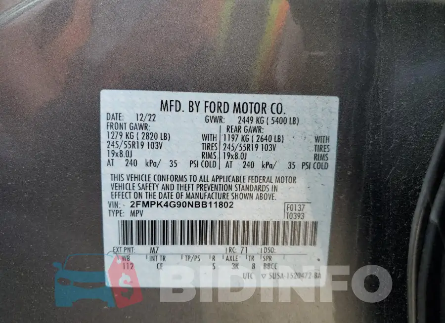 2FMPK4G90NBB11802 Photo# 14