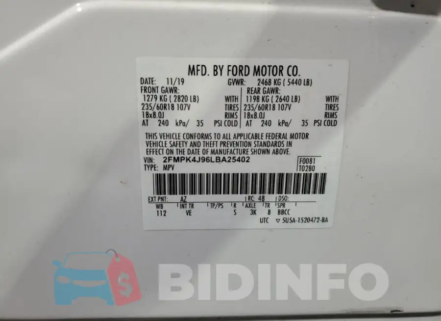 2FMPK4J96LBA25402 Photo# 13