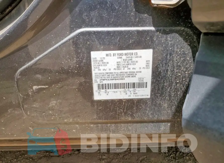 2FMPK4J99PBA03965 Photo# 13