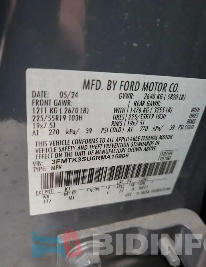3FMTK3SU6RMA15908 Photo# 13