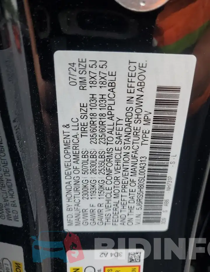 5J6RS5H80SL004313 Photo# 12