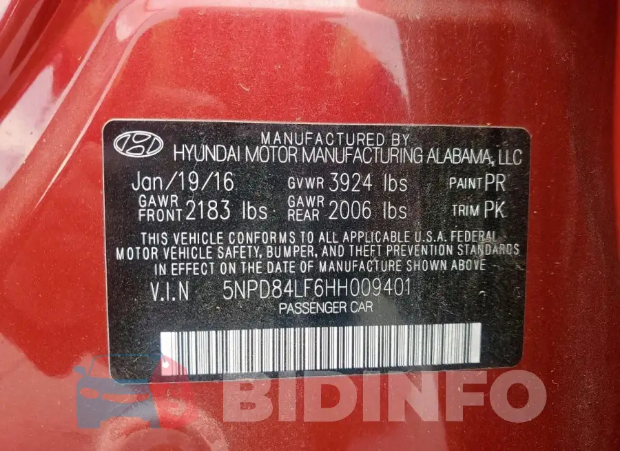 5NPD84LF6HH009401 Photo# 12