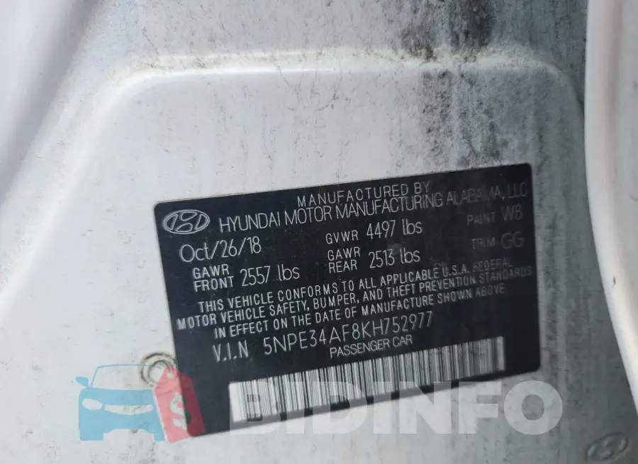 5NPE34AF8KH752977 Photo# 12