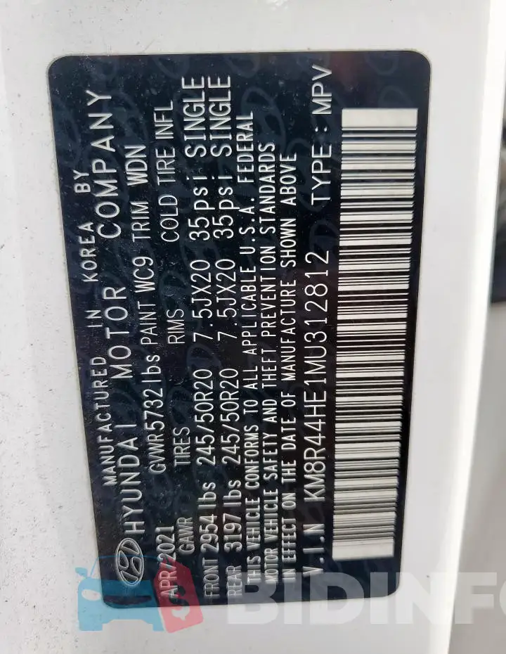 KM8R44HE1MU312812 Photo# 13