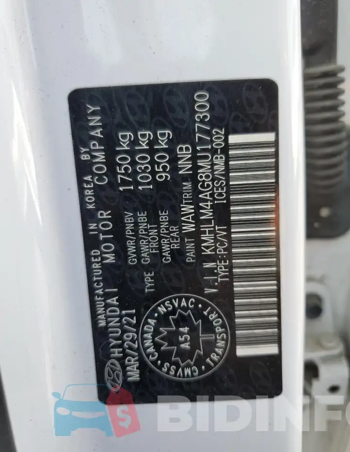 KMHLM4AG8MU177300 Photo# 12