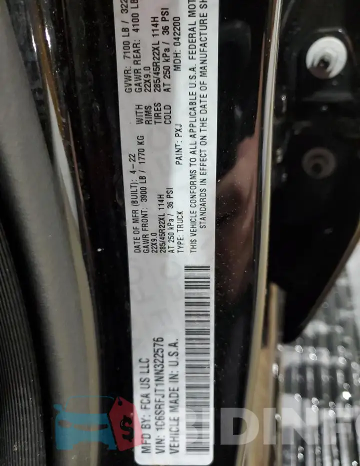 1C6SRFJT1NN322576 Photo# 14
