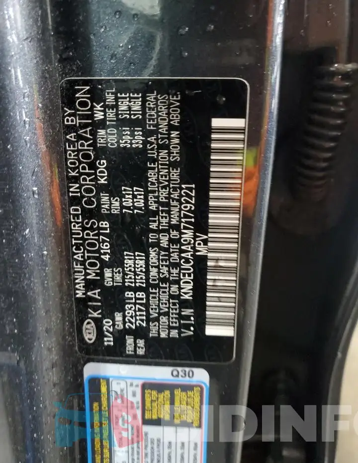 KNDEUCAA9M7179221 Photo# 14