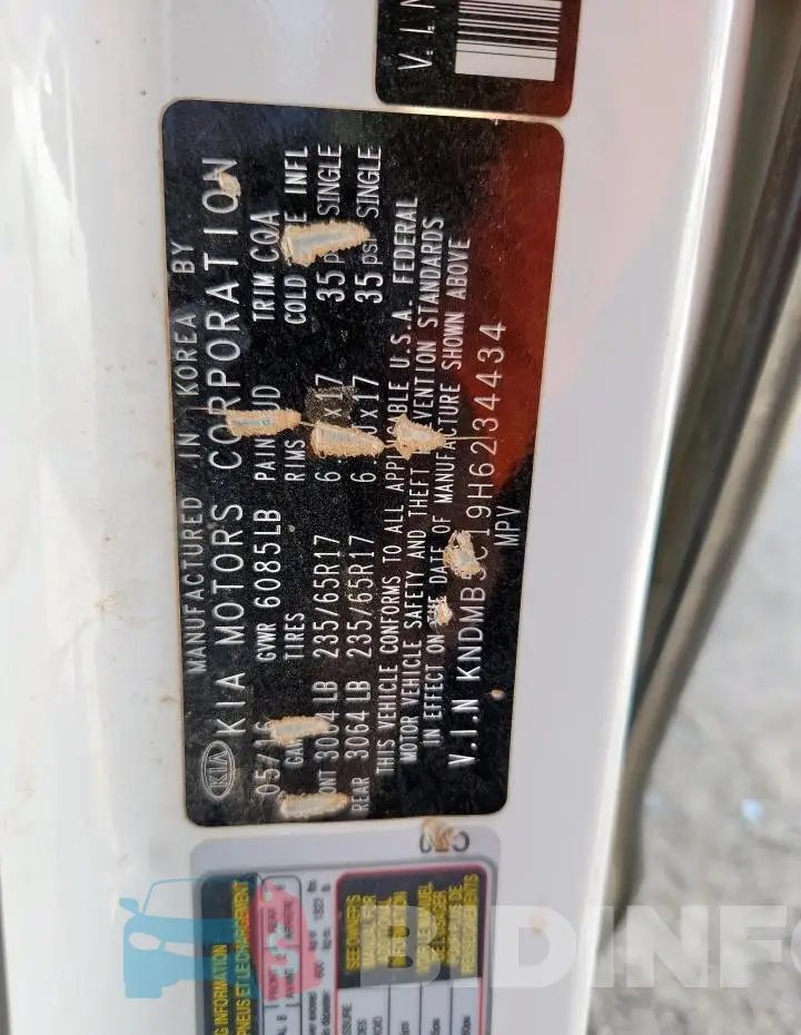 KNDMB5C19H6234434 Photo# 13