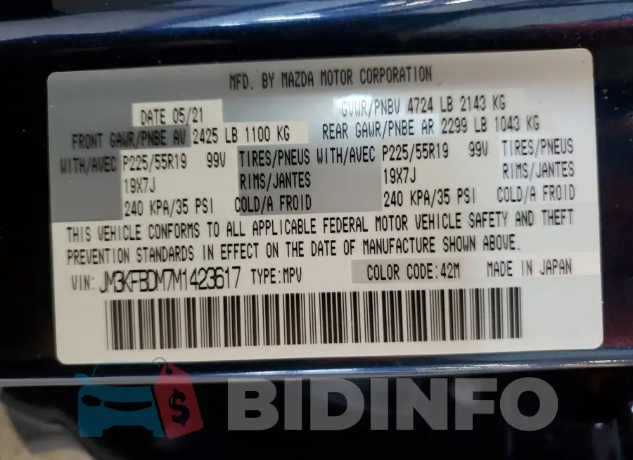 JM3KFBDM7M1423617 Photo# 13