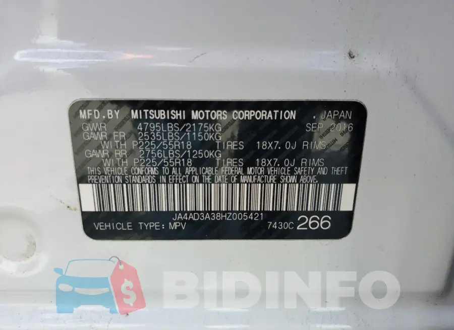 JA4AD3A38HZ005421 Photo# 13