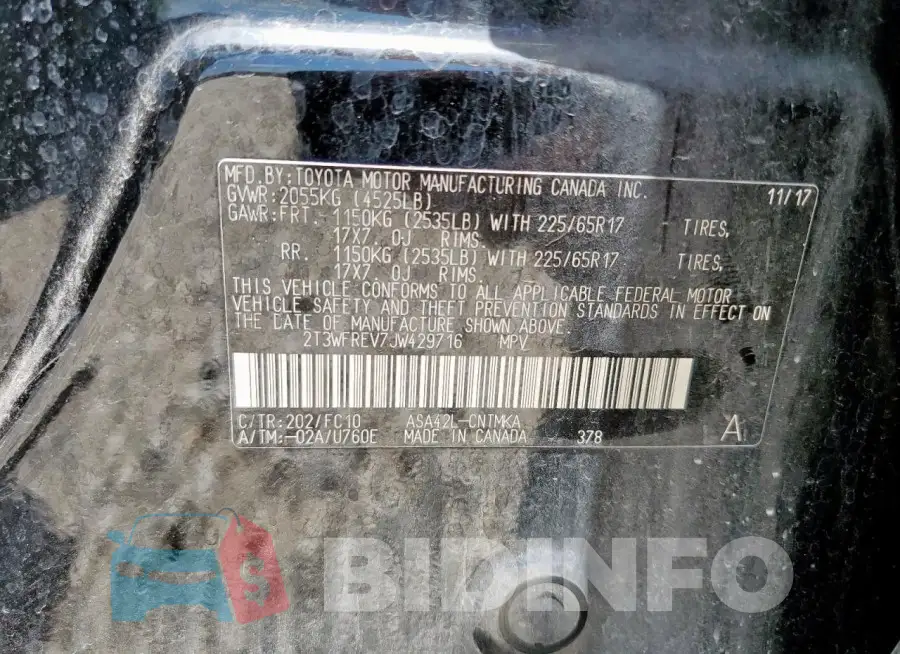 2T3WFREV7JW429716 Photo# 13