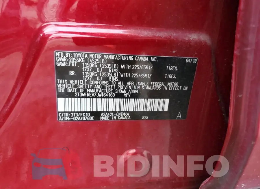 2T3WFREV7JW464160 Photo# 12