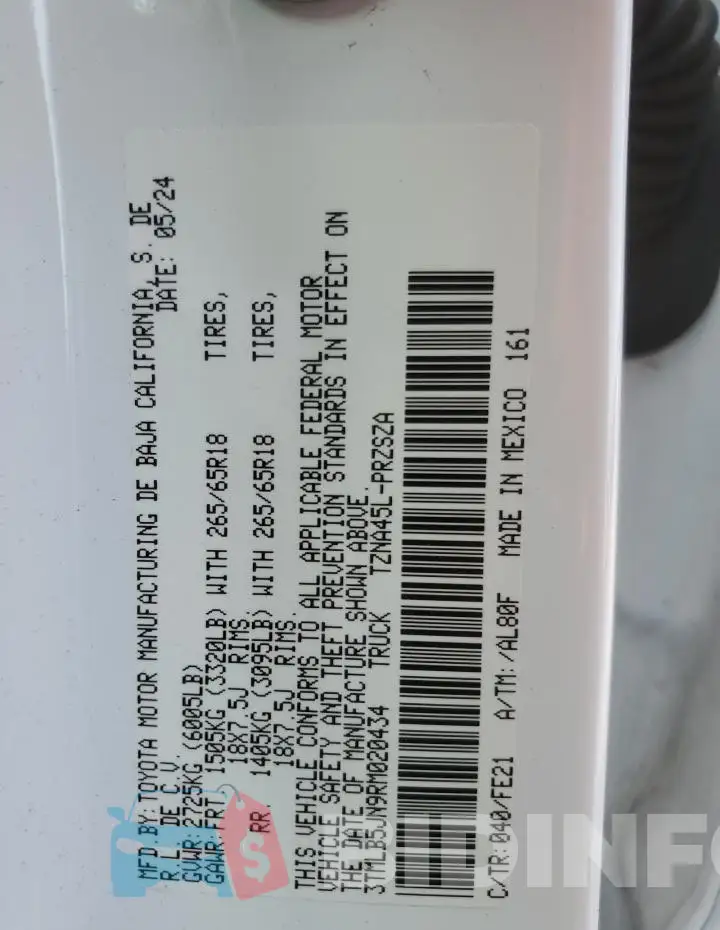 3TMLB5JN9RM020434 Photo# 12
