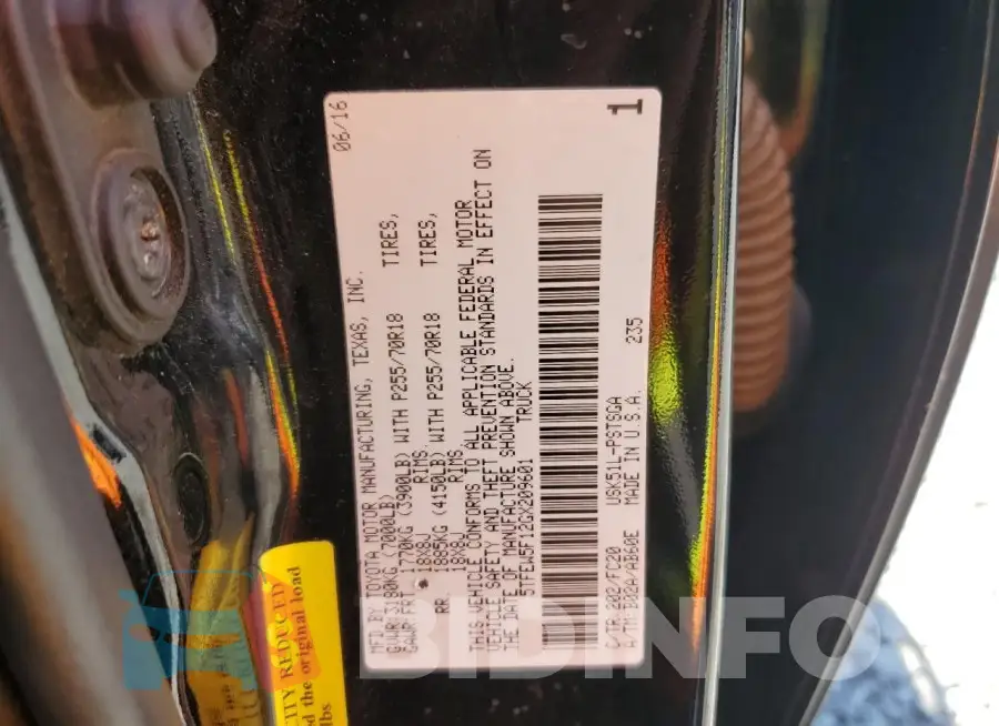 5TFEW5F12GX209601 Photo# 12