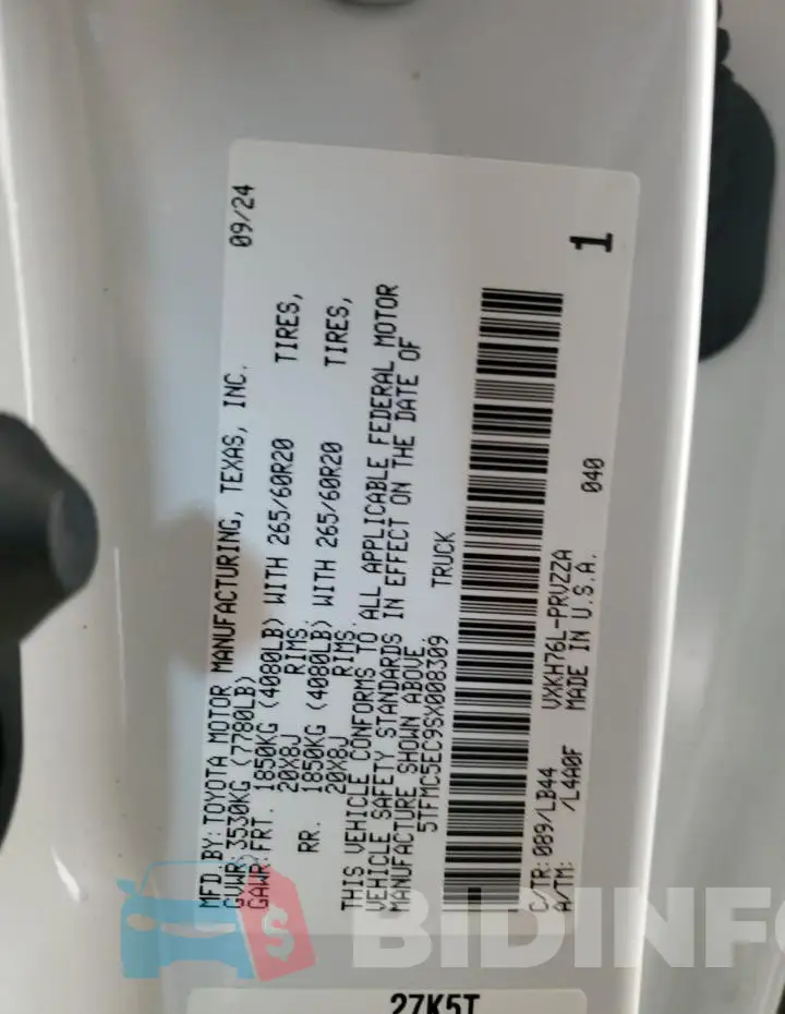 5TFMC5EC9SX008309 Photo# 12