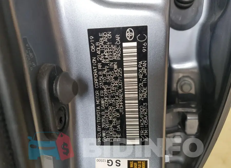 JTDHPRAE9LJ071225 Photo# 12