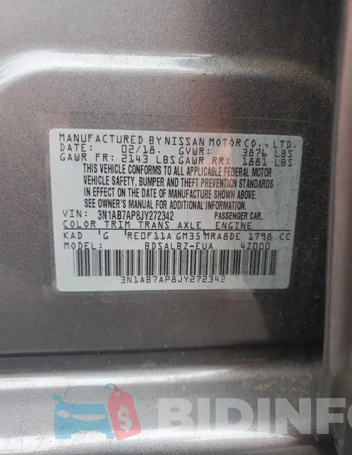 3N1AB7AP8JY272342 Photo# 13