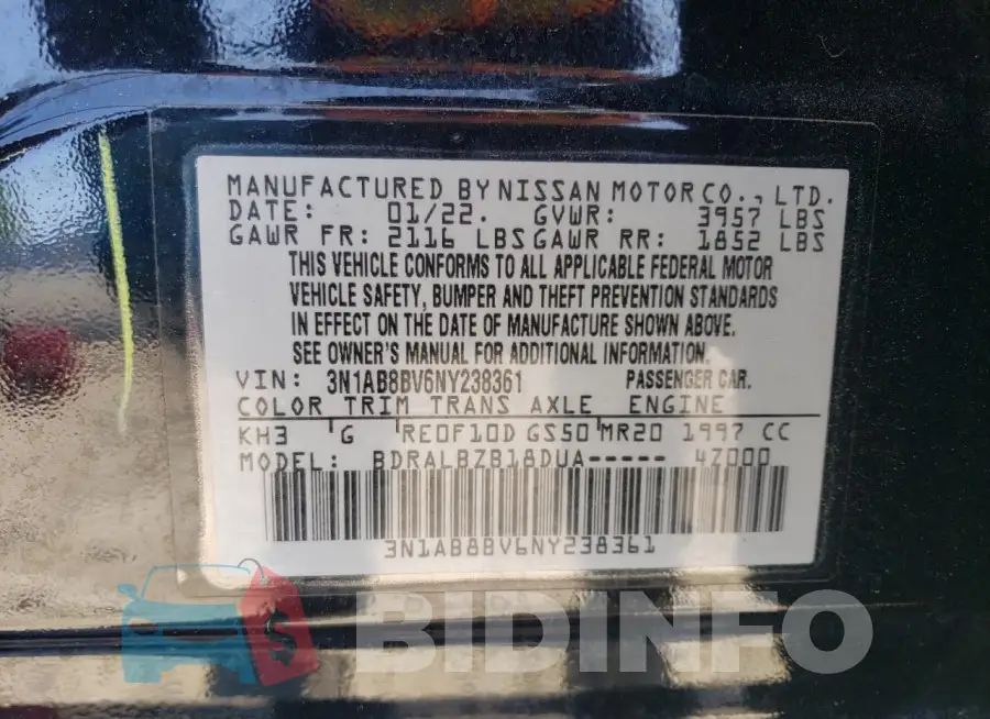 3N1AB8BV6NY238361 Photo# 12