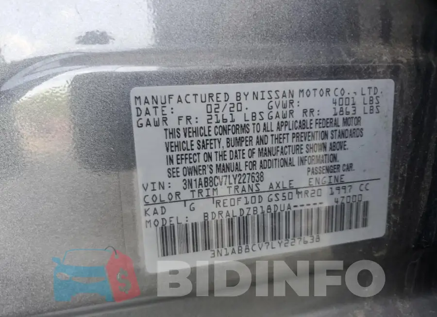 3N1AB8CV7LY227638 Photo# 12