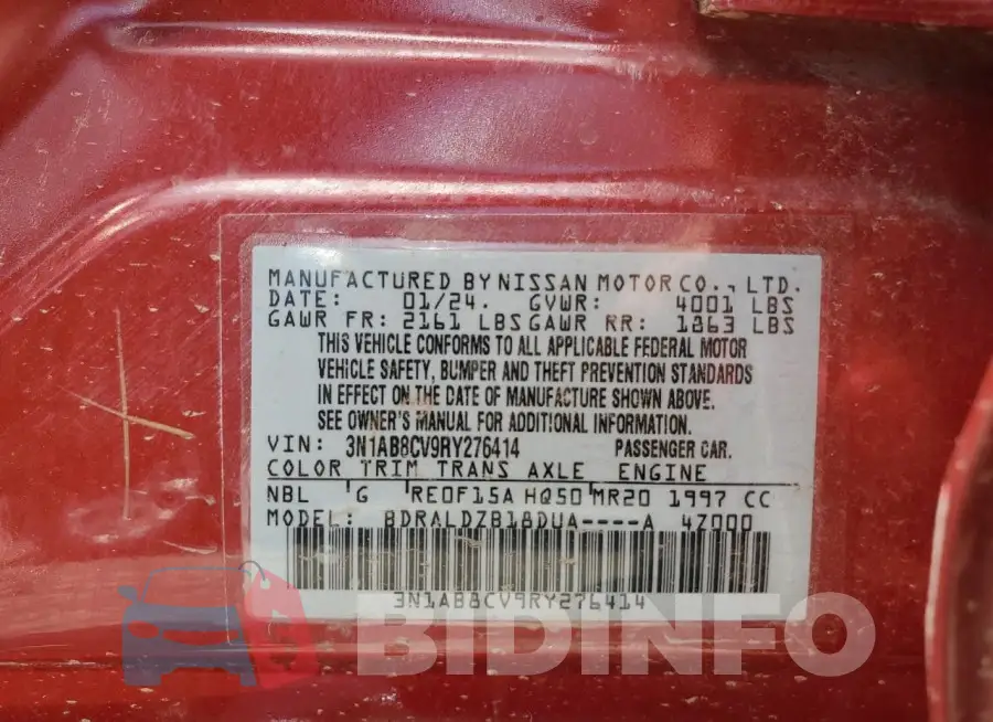 3N1AB8CV9RY276414 Photo# 12