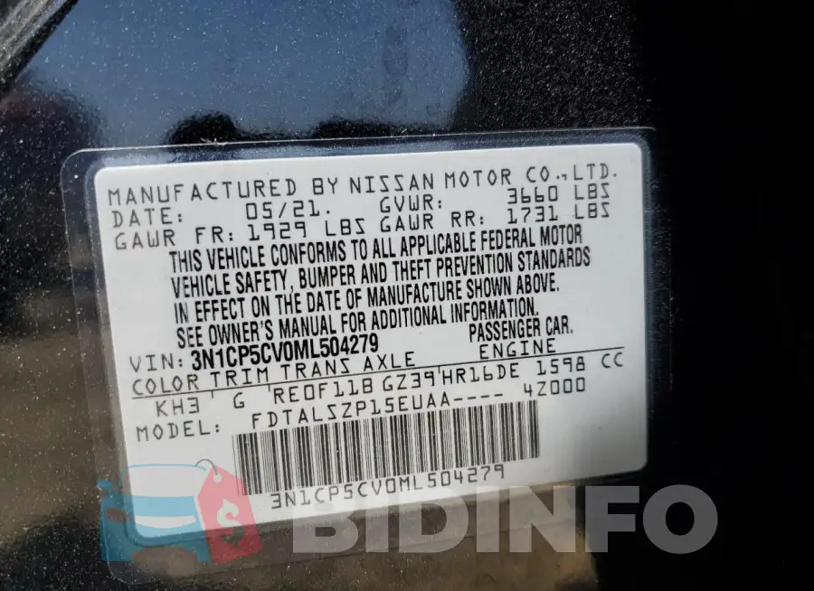 3N1CP5CV0ML504279 Photo# 13