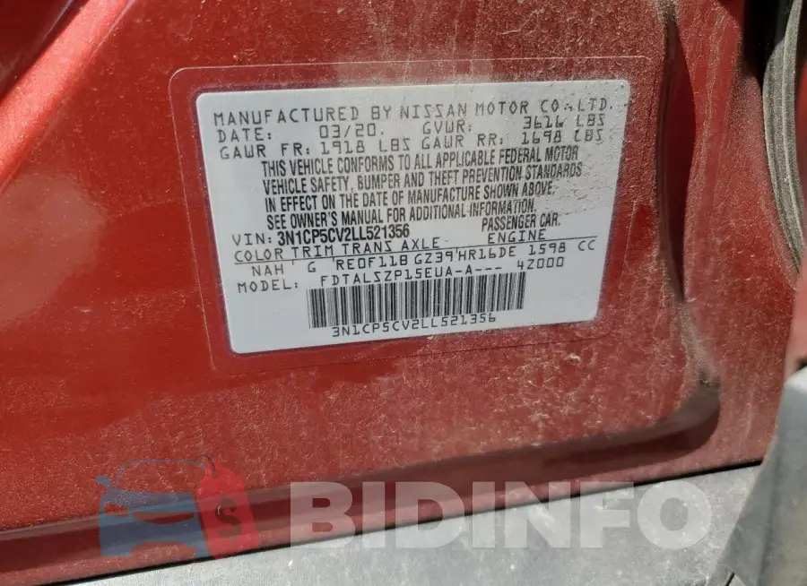 3N1CP5CV2LL521356 Photo# 14