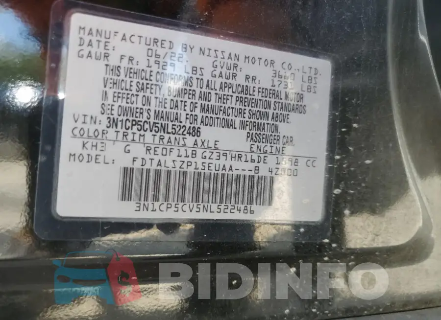 3N1CP5CV5NL522486 Photo# 12
