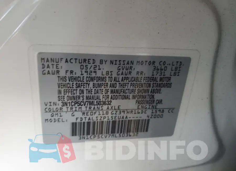 3N1CP5CV7ML503632 Photo# 12