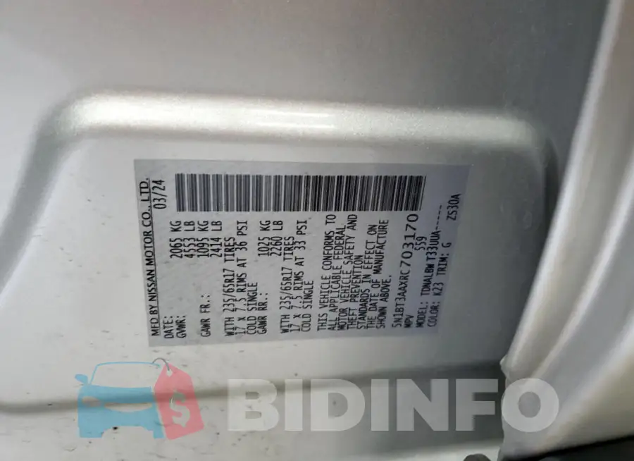5N1BT3AAXRC703170 Photo# 14
