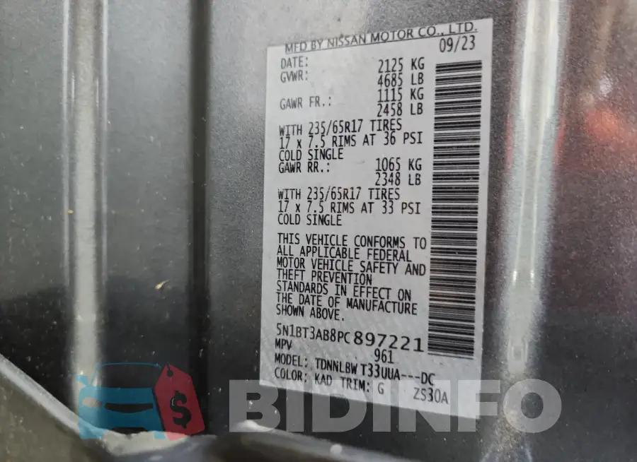 5N1BT3AB8PC897221 Photo# 14