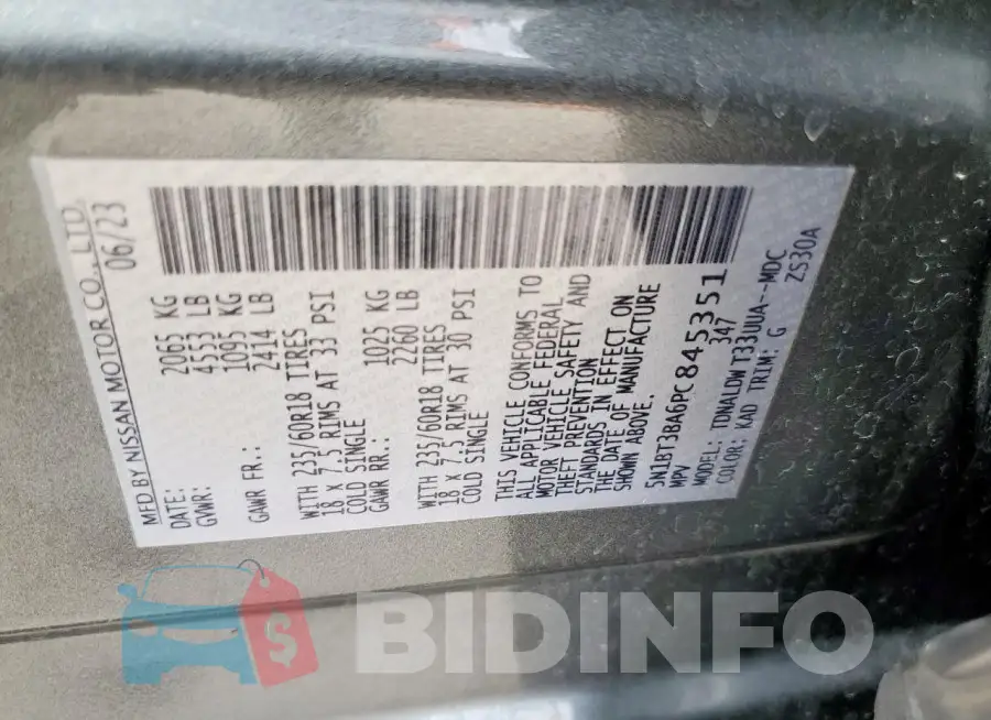 5N1BT3BA6PC845351 Photo# 13