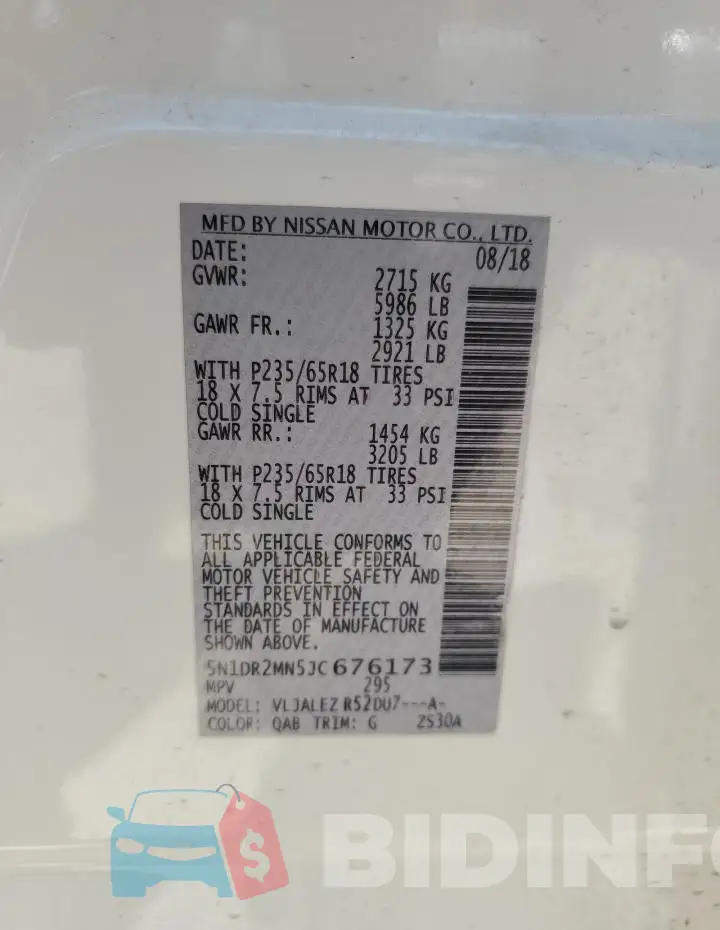 5N1DR2MN5JC676173 Photo# 13