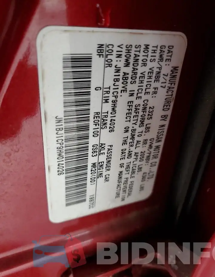 JN1BJ1CP9HW014026 Photo# 12